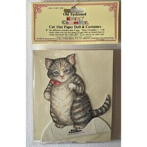 Vintage 1983 KITTY CUCUMBER Paper Dolls NEW Hong Kong NOS Shackman